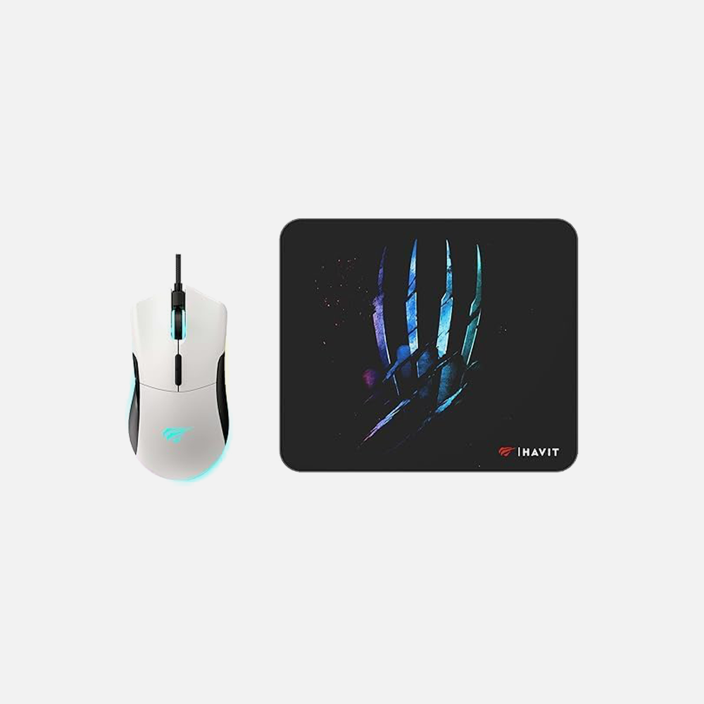 Havit Gamenote MS1037CM RGB LED Macro 7200Dpi Gaming Mouse + Mouse Pad