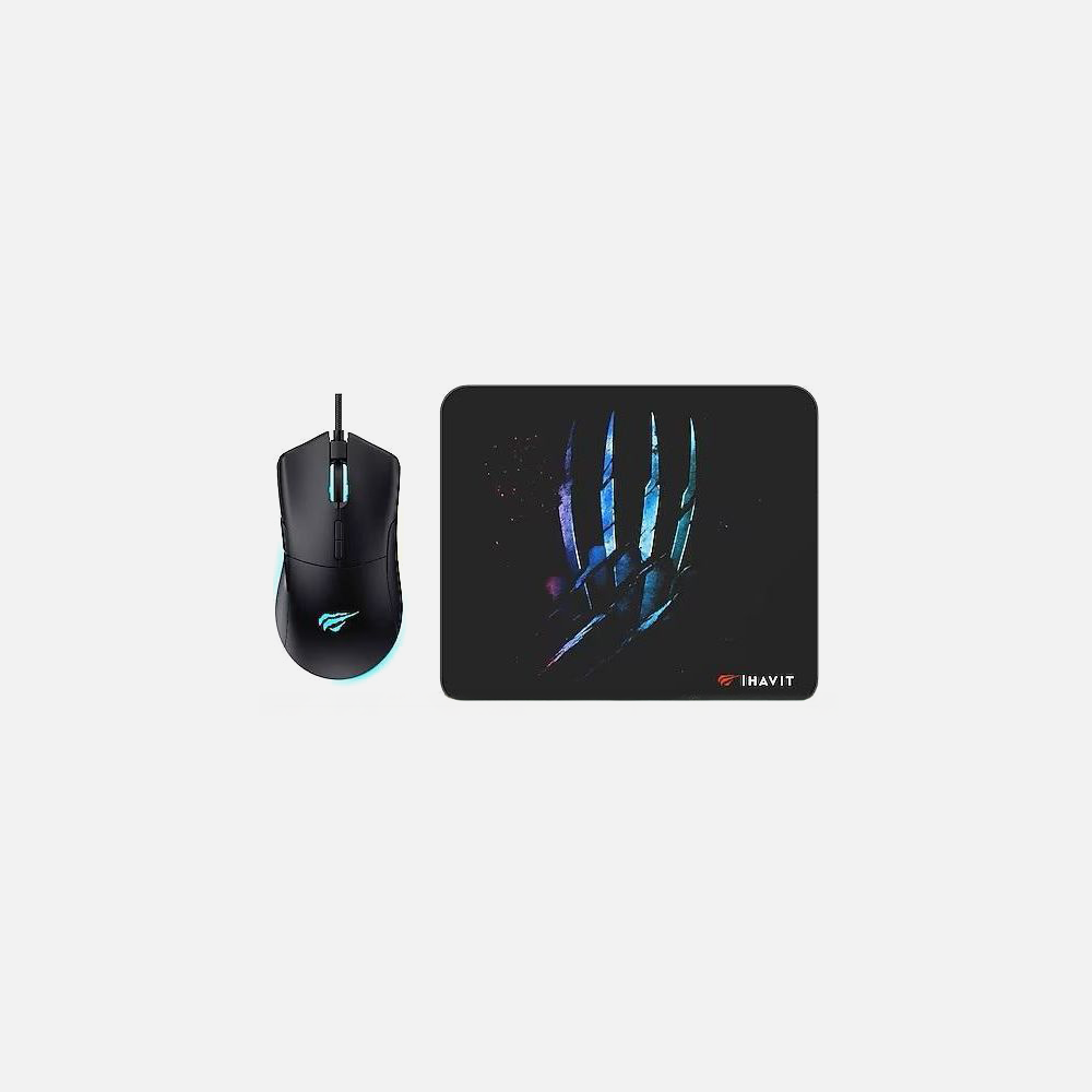 Havit Gamenote MS1037CM RGB LED Macro 7200Dpi Gaming Mouse + Mouse Pad2